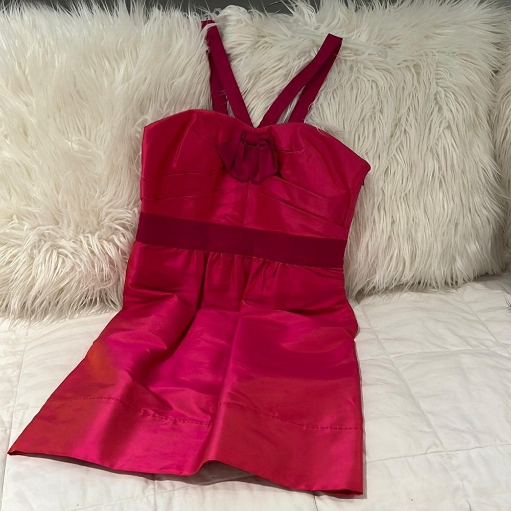 Phoebe Couture hot pink dress